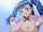 large breasts pig tail blue hair