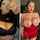 big boobs busty red dress