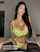 brunette green bikini hot