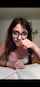 teen brunette glasses