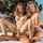 vintage retro two girls