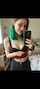 selfie tits green hair