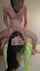 big tits mask green fishnets
