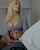 blonde cum handjob
