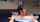 on the bed blowjob brunette