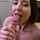 brunette blowjob cute