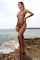 blonde beach bikini