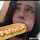 brunette blowjob hot dog
