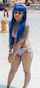 bikini blue hair tatoo