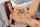 sofa dark hair masturbation