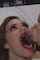 red lips blowjob cuminmouth