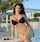 brunette bikini pool