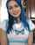 blue hair long hair skirt