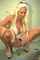 blonde pissing squatting