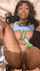ebony black cum outside