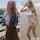 white bikini blonde beach