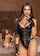 model leather lingerie
