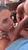 threesome blowjob glasses