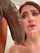 brunette facial interracial