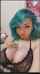 big tits big boobs blue hair