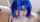 blue hair cumshot blue wig
