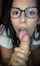 amateur glasses tongue