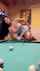 big tits brunette playing pool