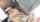 dark hair blowjob big tits
