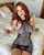 redhead model lingerie