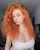 redhead model curly hair