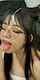 cum on face black hair glasses