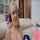 blonde hairs playing video game guy prank girl