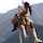 riding climbing mountain