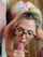 facial blonde glasses
