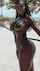 black woman, bikini, beach, curvy