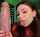 tongue dildo brunette