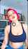 coloured hair short hair sports bra