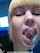 blonde emo girl tongue piercing
