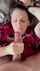 brunette handjob facial