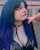 teen blue hair amateur