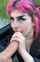 blowjob public pink hair