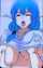 anime big tits blue hair