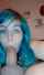 blue hair blowjob sucking