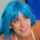 teen tattoo blue hair