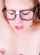 glasses blonde piercings