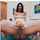 black hair yoga pant torn