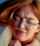 redhead glasses cute