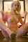 pink fishnet blonde