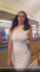 brunette white dress long hair