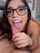 blowjob brunette glasses